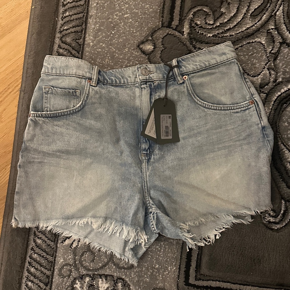 All Saints Light Blue Jean Shorts